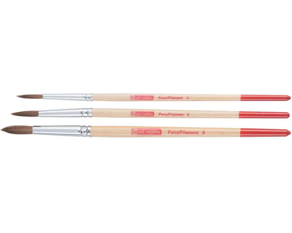 Talens Aquarellpinsel Rund, 3 Stück