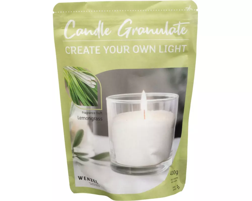 Wenzel Kerzen Wachsgranulat Lemongrass 400 g