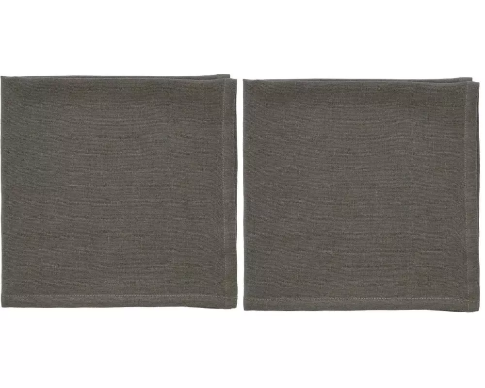 Södahl Stoffserviette Pure Linen 45 cm x 45 cm, 2 Stück, Braun