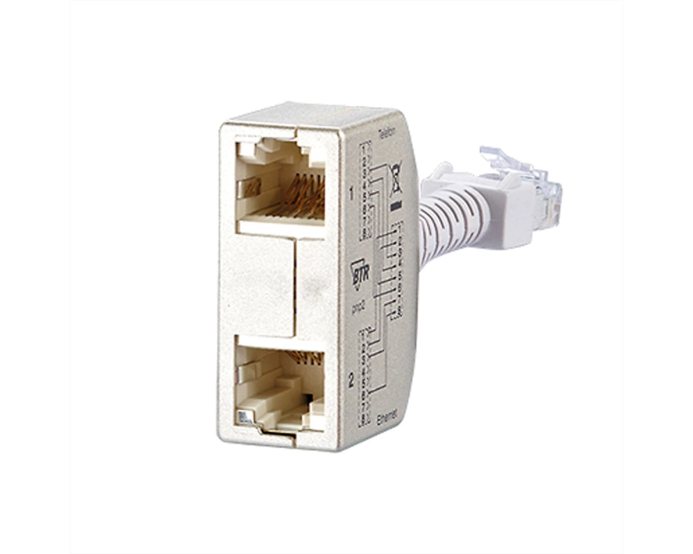 METZ CONNECT Cable Sharing Adapter pnp2, Telefon/Ethernet, 2 St.