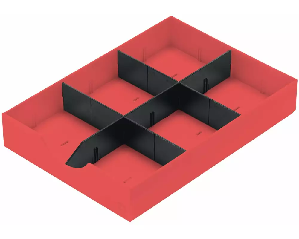 Styro Schubladenelement Styrodoc Koralle/Schwarz