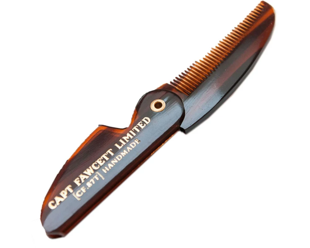 captain fawcett Folding Pocket Moustache Comb CF.87T Braun