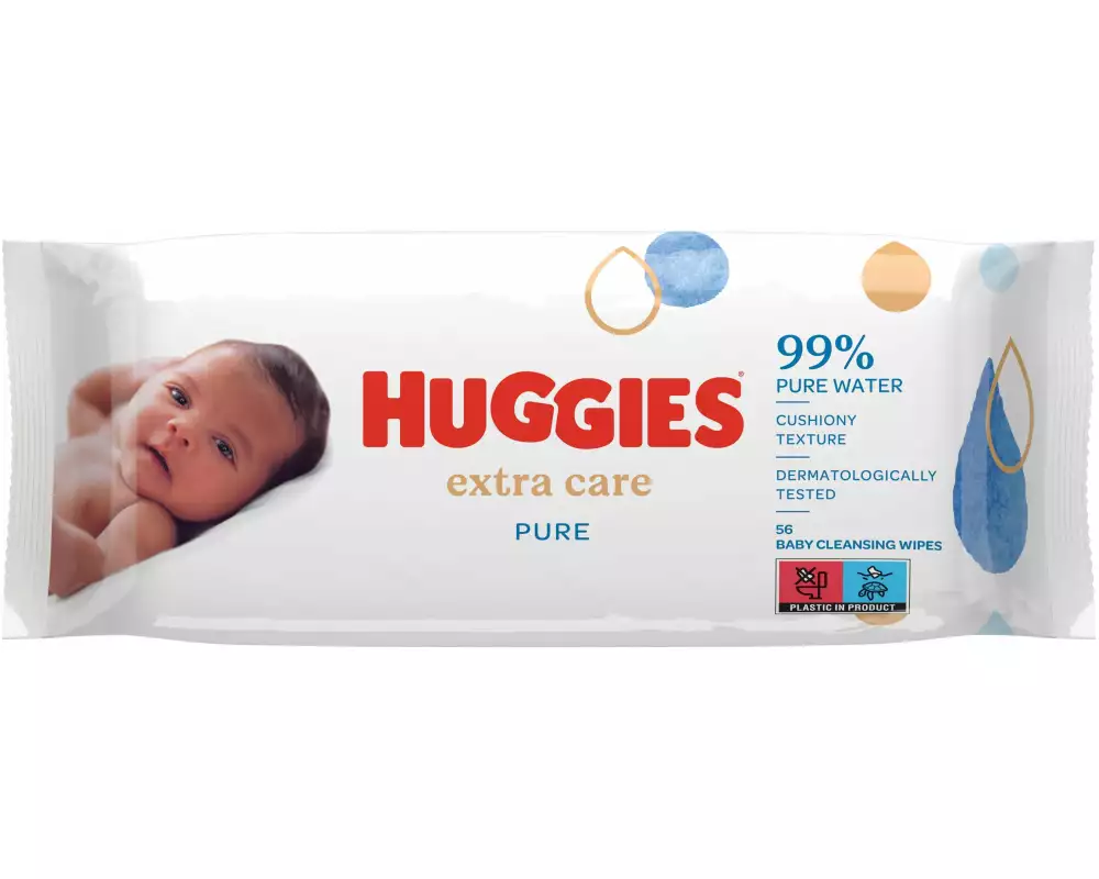 Huggies Feuchttücher Pure Extra Care Einzelpackung 56 Stk.