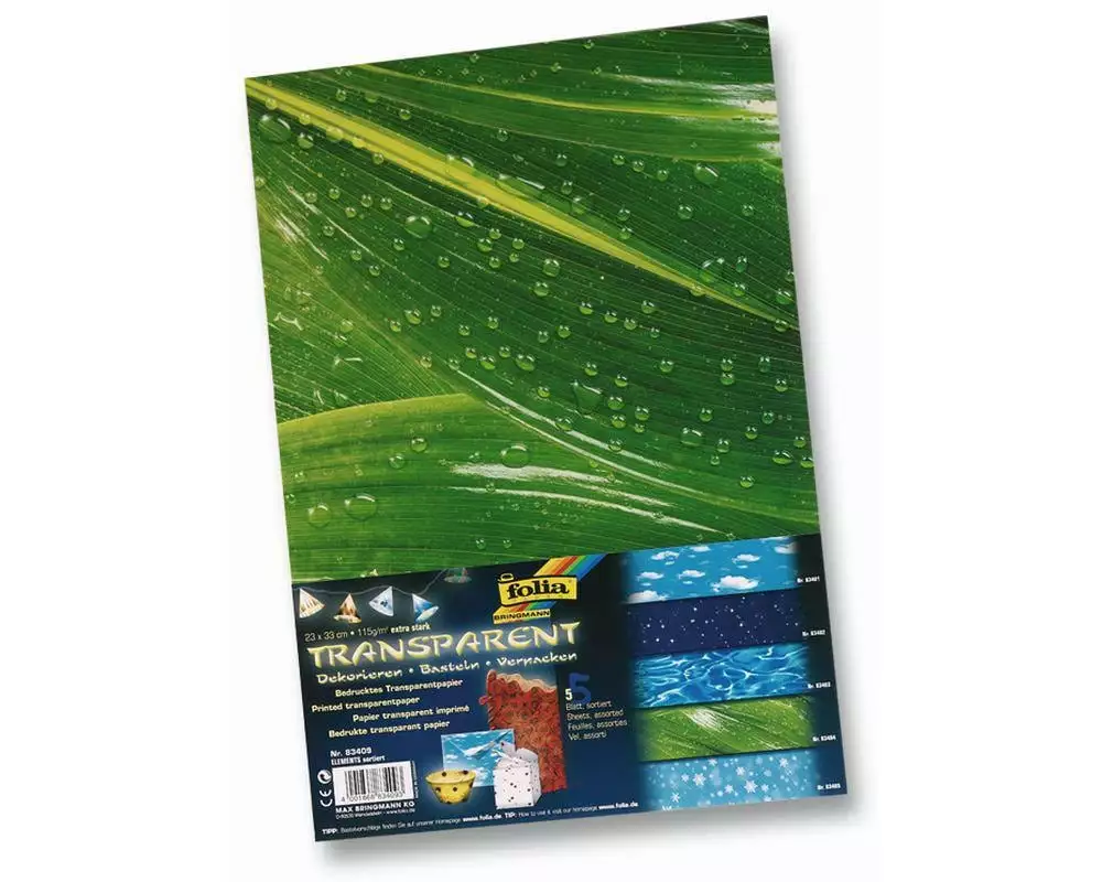 Folia Transparentpapier Elements Mehrfarbig