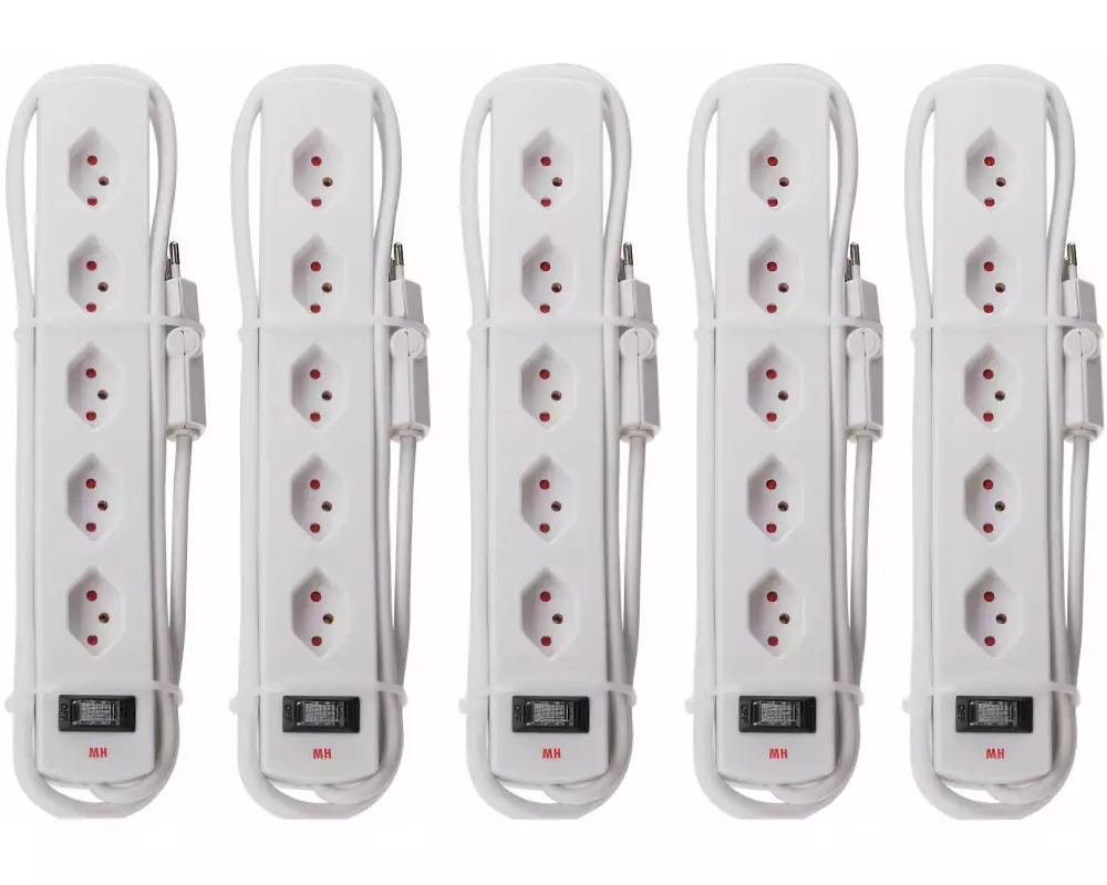 Max Hauri Steckdosenleiste Safety-Line 5x T13 5er-Set