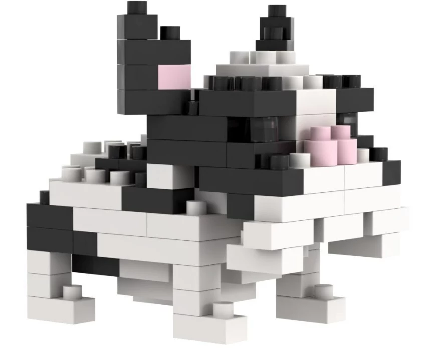 BRIXIES Bausteinmodell Französische Bulldogge aus 86 Bausteinen