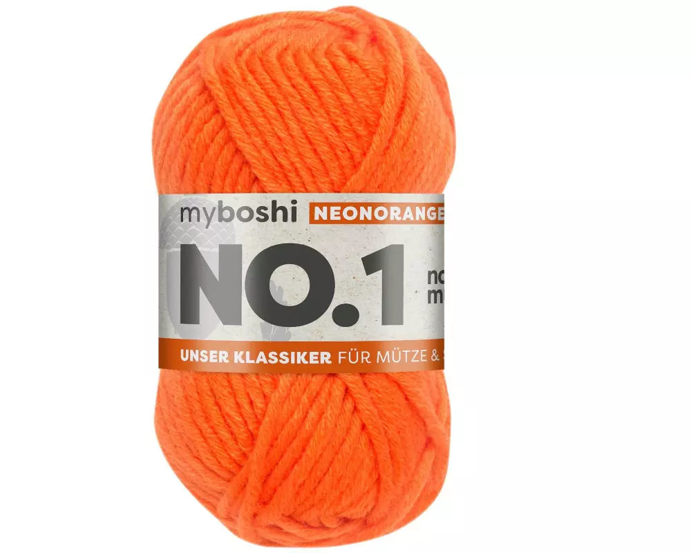 myBoshi Wolle Nr.1 Neonorange 50 g, 55 m