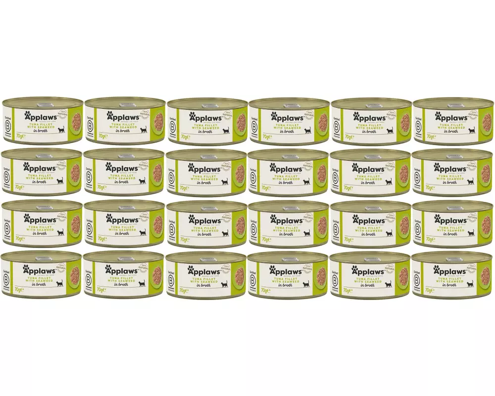 Applaws Nassfutter Dose Thunfischfilet & Algen in Brühe, 24 x 156 g