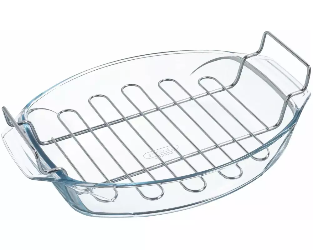 Pyrex Auflaufform mit Grill-Einsatz 4 L, 38 x 27 x 7 cm
