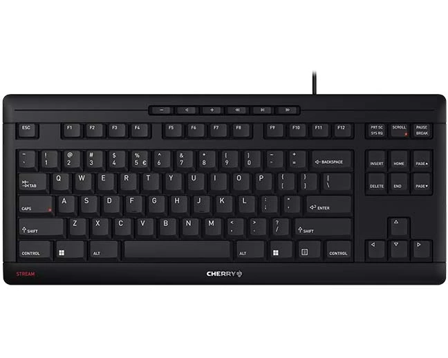 CHERRY STREAM KEYBOARD TKL Tastatur Universal USB QWERTY Englisch Schwarz
