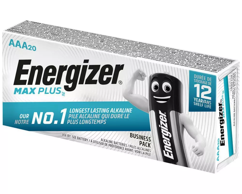 Energizer Batterie Max Plus AAA , 20 Stück