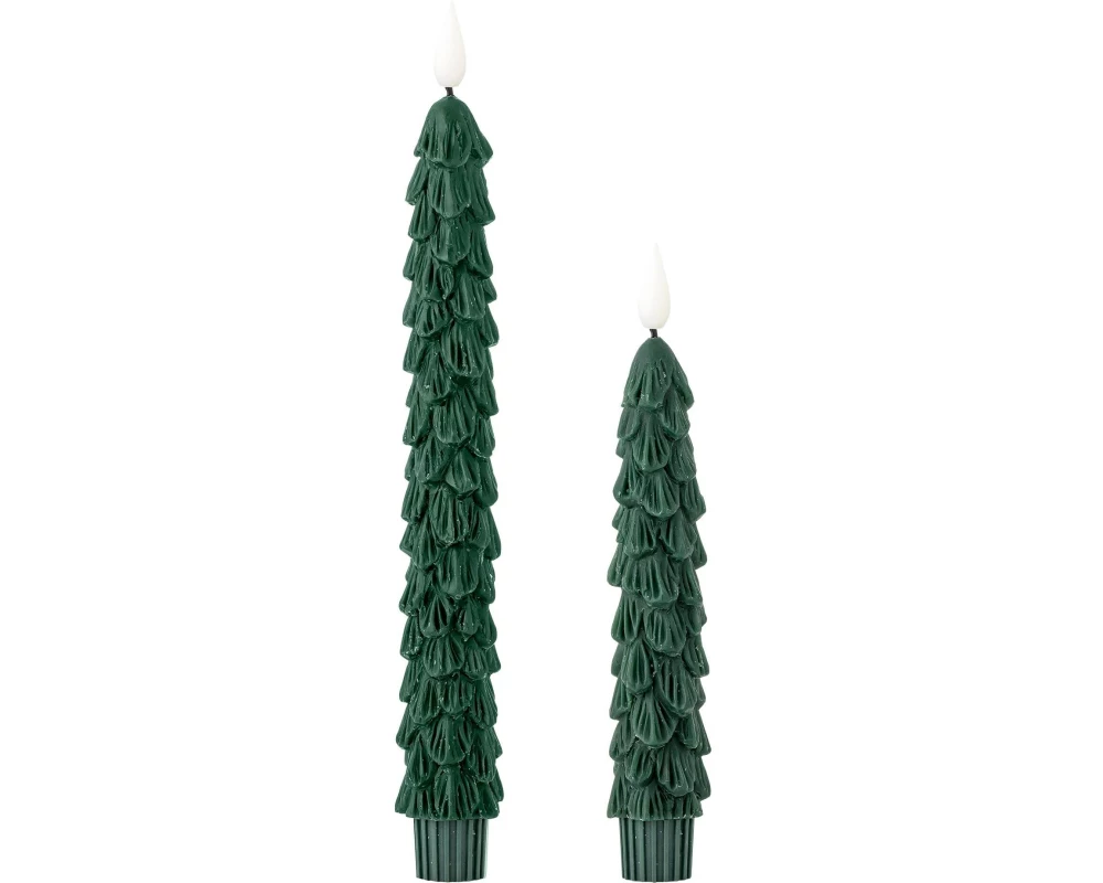 Bloomingville LED-Kerzen Set Ponza 2-er Set, Grün