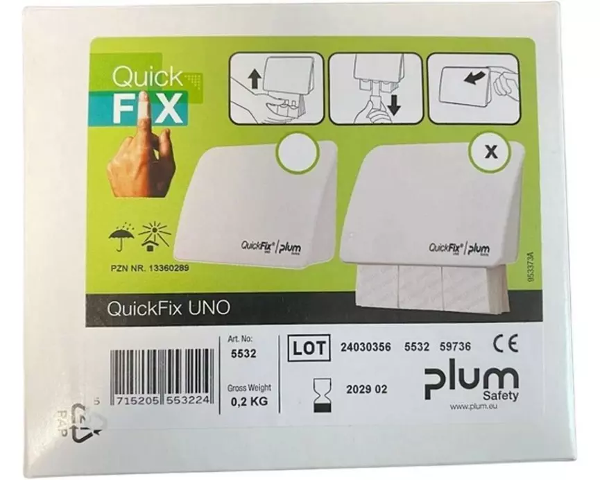 PLUM Quick Fix Uno Wandspender für Pflaster Weiss