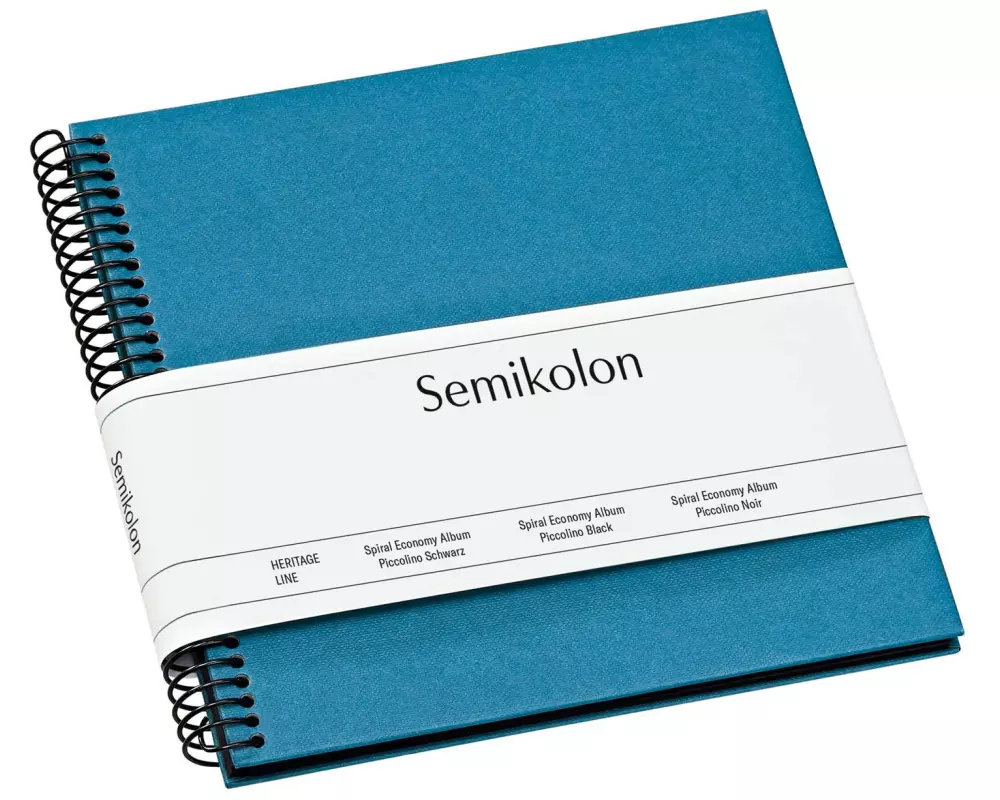 Semikolon Fotoalbum 17 x 17 cm Blau, 20 schwarze Seiten