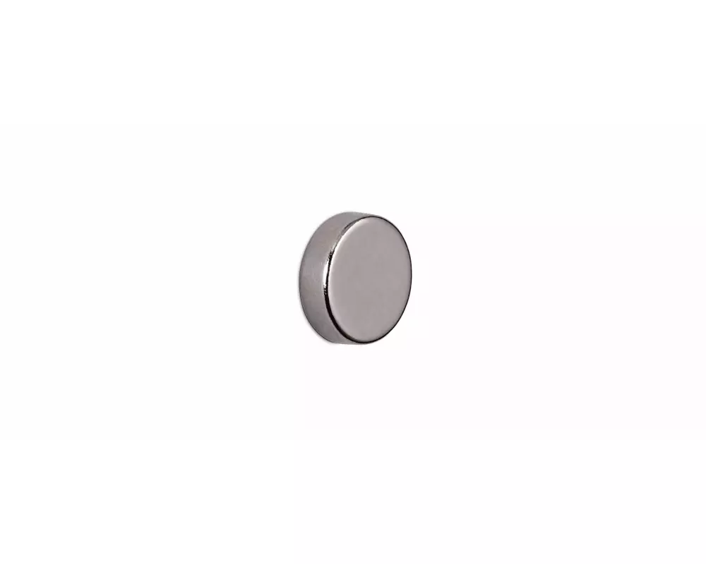 Maul Haftmagnet Neodym Ø 10 x 3 mm Silber, 10 Stück