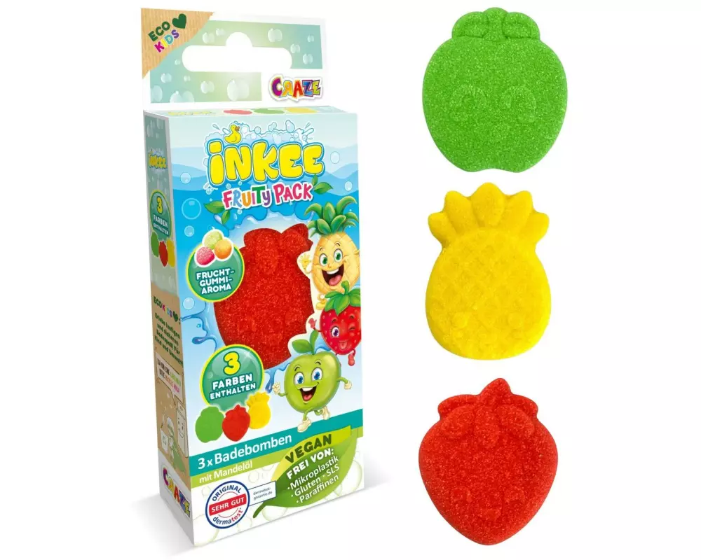 Craze Badespass Inkee Mini Fruity Pack 3 Stück