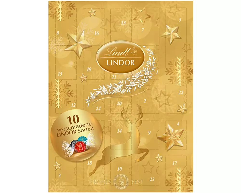 Lindt LINDOR Adventskalender assortiert, 290g