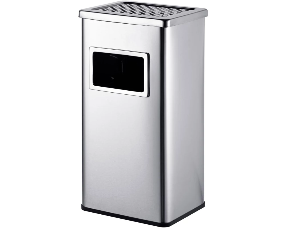 relaxdays Standaschenbecher Silber
