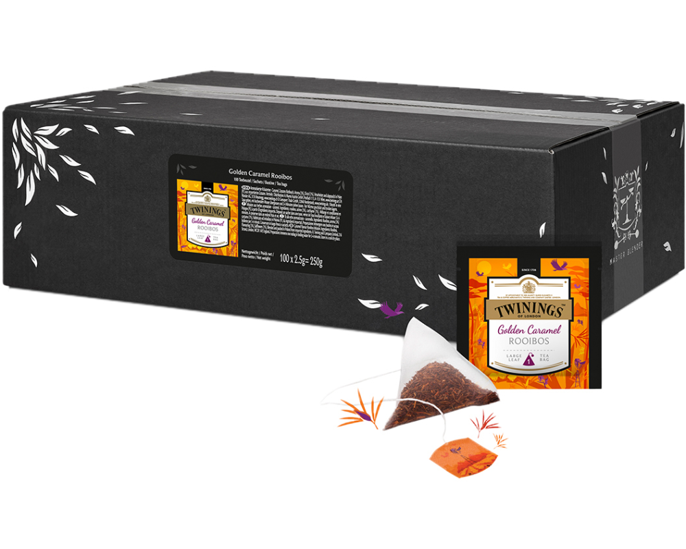 TWININGS Golden Caramel Rooibos 100015075 Pyramide 2.5g, 100 Stk.