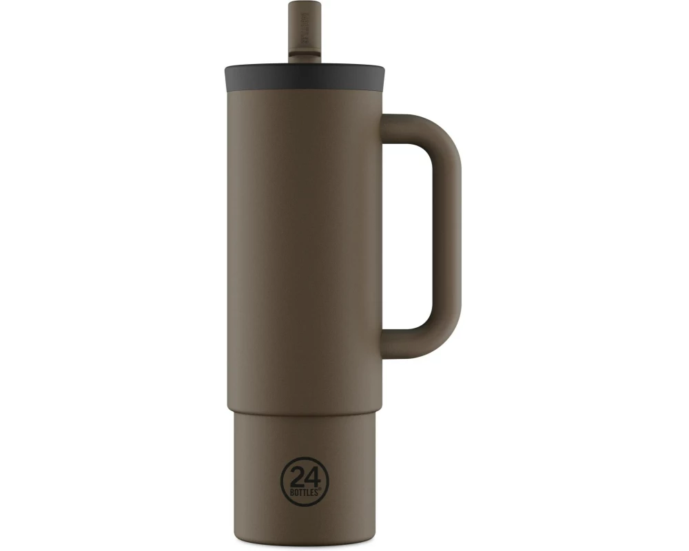 24Bottles Thermobecher Straw Cup 800 ml, Braun
