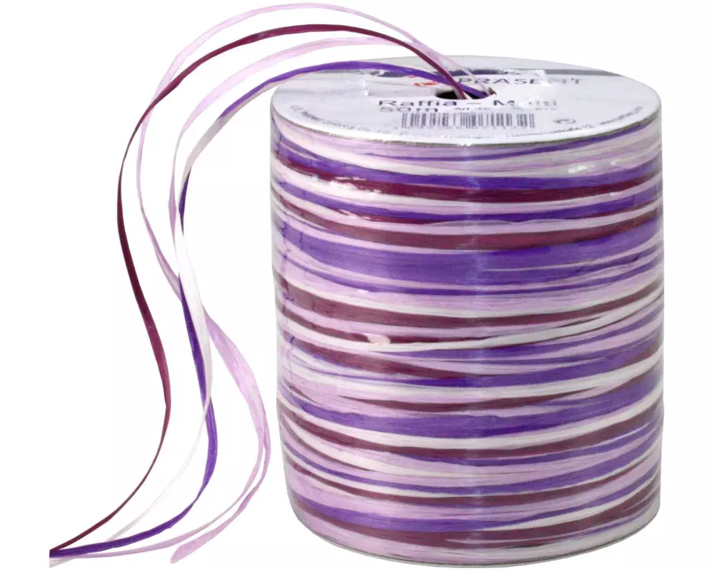 Pattberg Geschenkband Raffia Multi 50 m, Lila/Violett