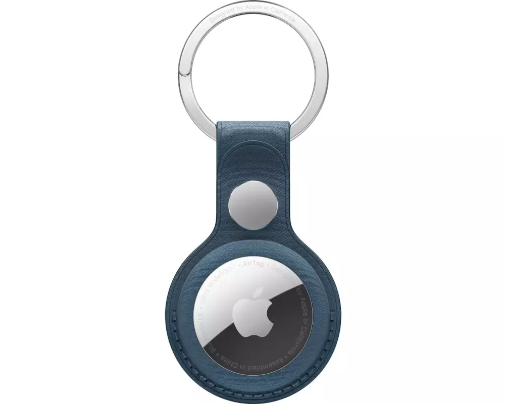 Apple AirTag Schlüsselanhänger aus Feingewebe Pacific Blue