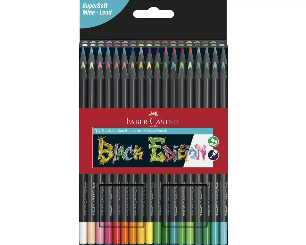 Faber-Castell Farbstifte Black Edition 36 Stück
