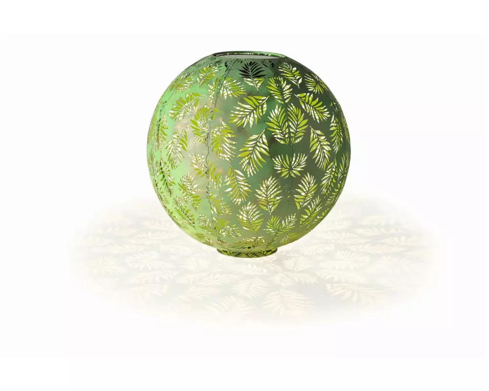 STT Laterne Solar Antic Ball Bamboo, Ø 40 cm, Grün