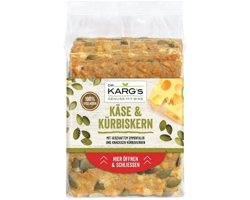 Dr. Karg's Knäckebrot Käse & Kürbiskern 200 g