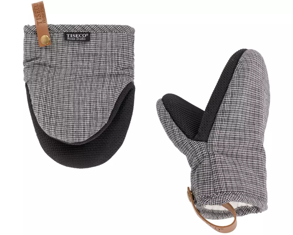 Tiseco Küchenhandschuh Sherlock Checker Grau/Schwarz