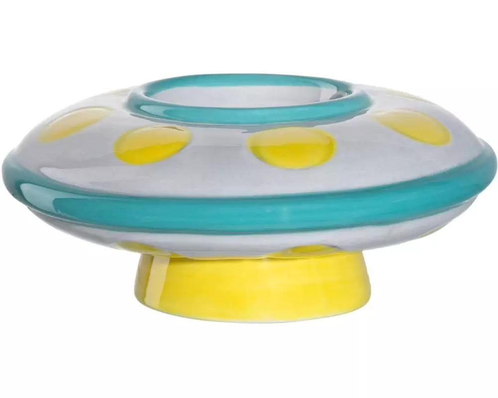 Leonardo Kindereierbecher Avventura UFO, Gelb/Türkis/Weiss