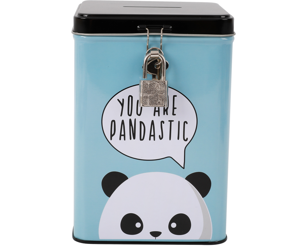 ROOST Sparkasse mit Schloss XL2004 Panda 15.3x10.6x10.6cm