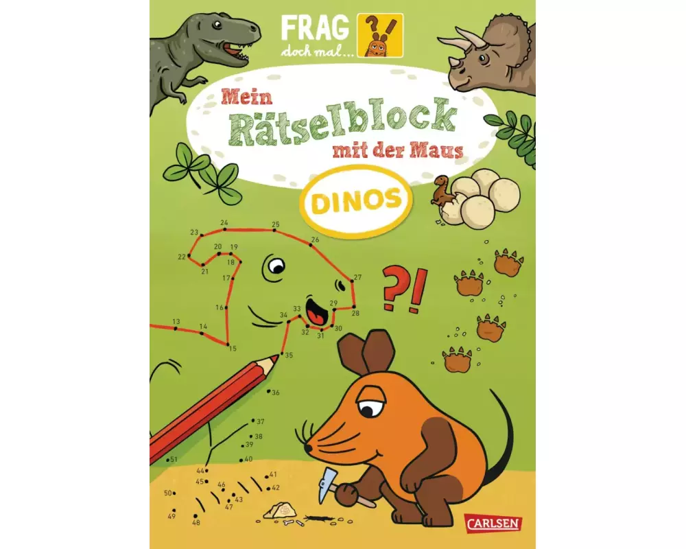 Frag doch mal ... die Maus: Mein Rätselblock mit der Maus – Dinos
