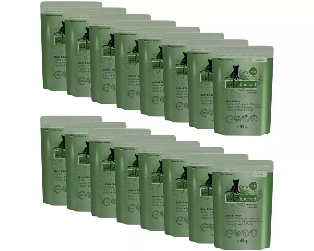 catz finefood Nassfutter No.15 Huhn & Fasan, 16 x 85 g