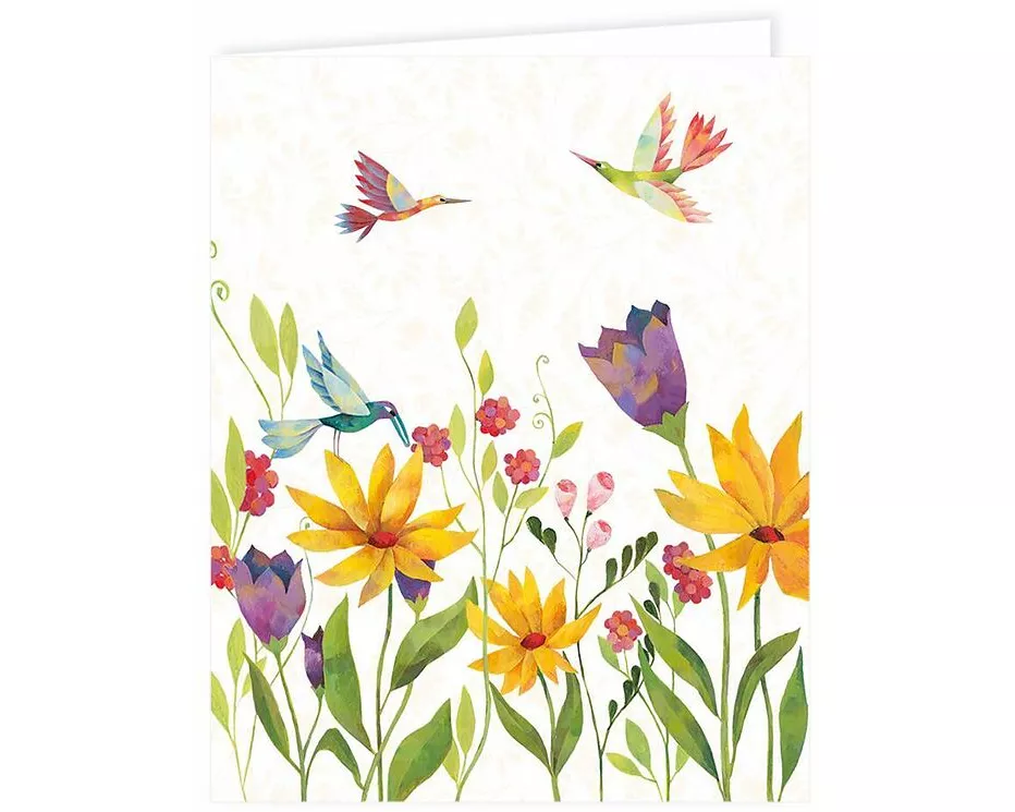 Mini-Doppelkarte. Blütenpoesie