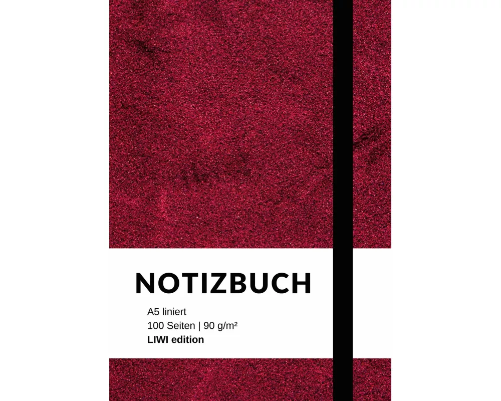 Notizbuch A5 liniert - 100 Seiten 90g/m² - Soft Cover violett - FSC Papier