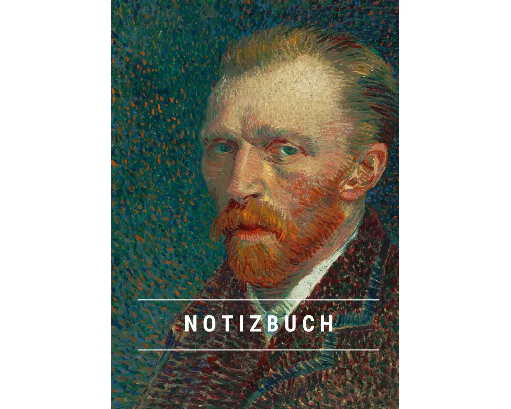 Notizbuch klein A5 Blanko - Notizheft 44 Seiten 90g/m² - Softcover Vincent van Gogh "Selbstporträt 1887" - FSC Papier