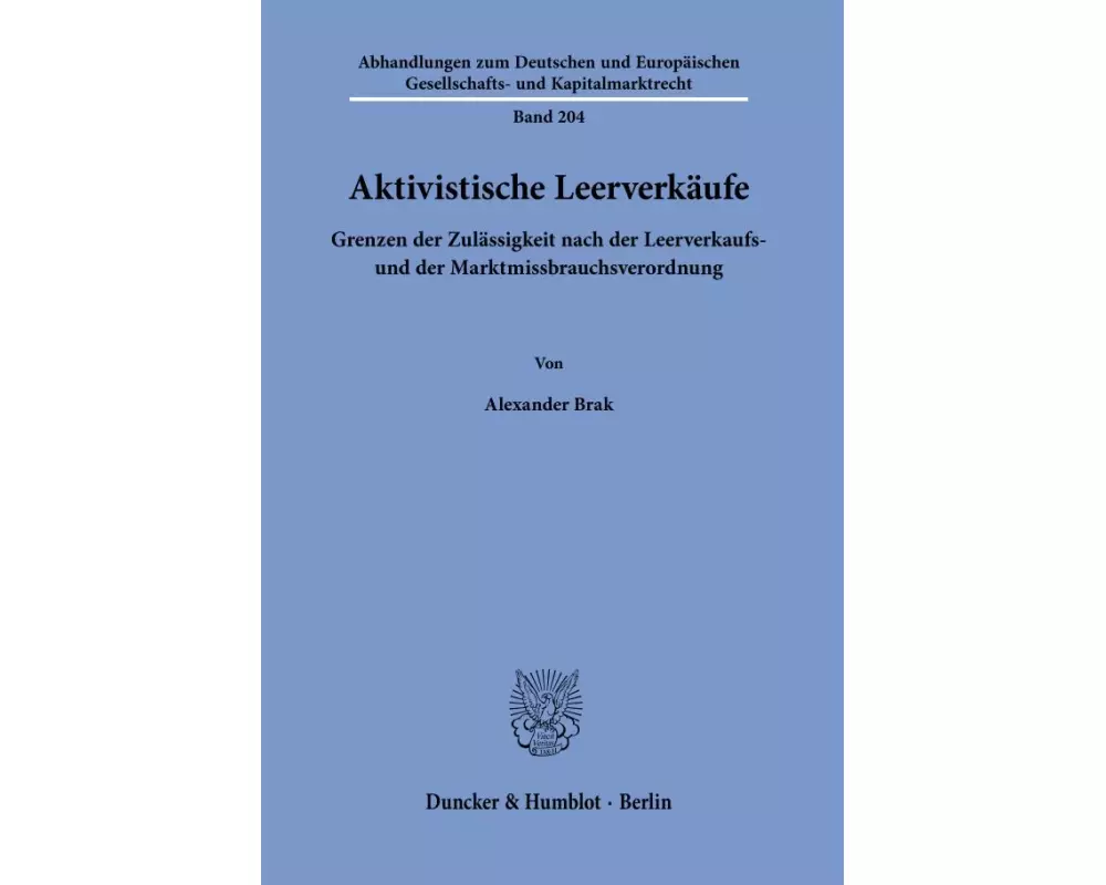 Aktivistische Leerverkäufe