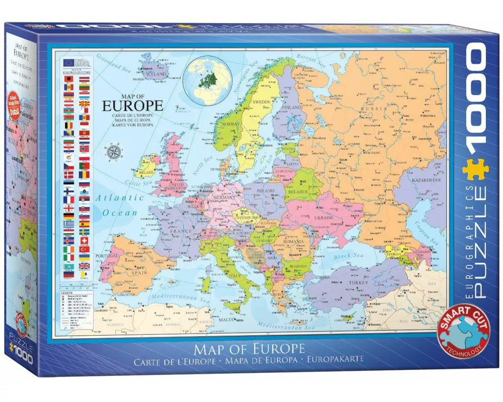 Karte von Europa 1000 Teile