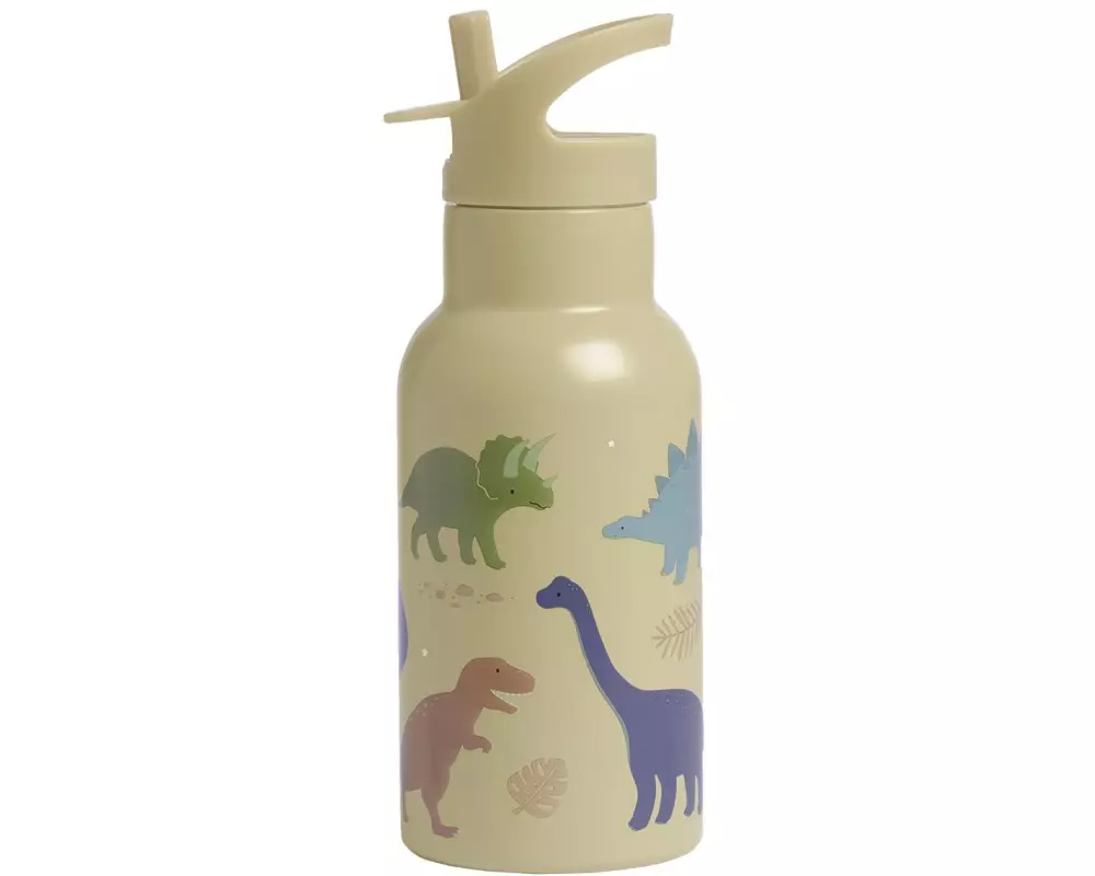 A Little Lovely Company Trinkflasche Edelstahl Dinosaurs 350 ml