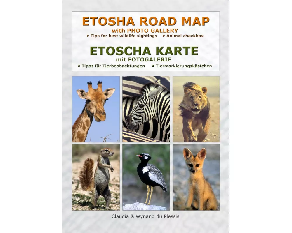 ETOSCHA KARTE (Etosha National Park, Namibia) mit Fotogalerie