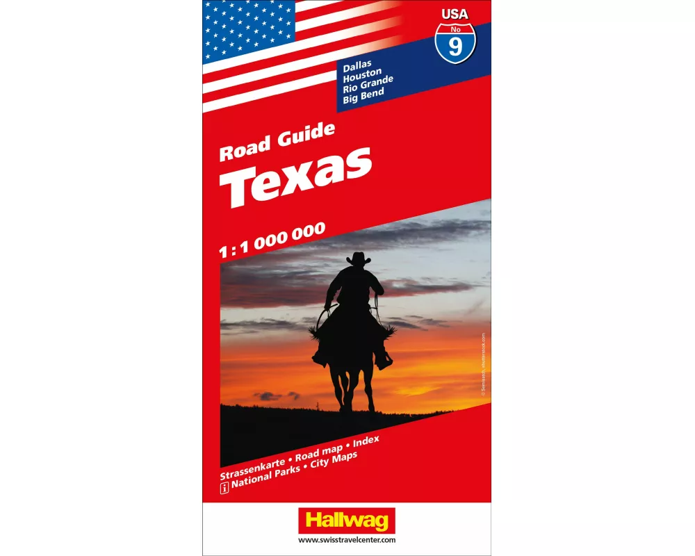 Hallwag Strassenkarte USA, Texas 1:1 Mio