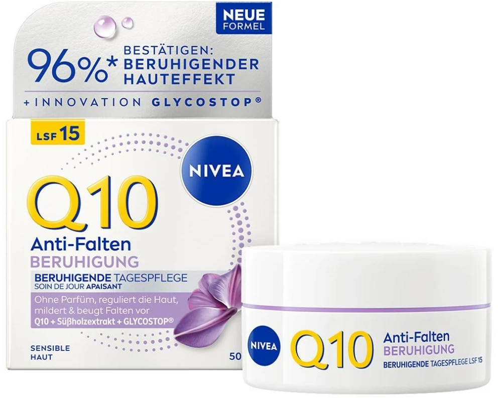 NIVEA Tagescrème Q10 Anti-Falten Beruhigend LSF15 50 ml