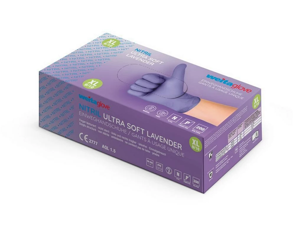 Weitaglove Nitril Ultra Soft Lavender XL Dispenser à 200 Stk