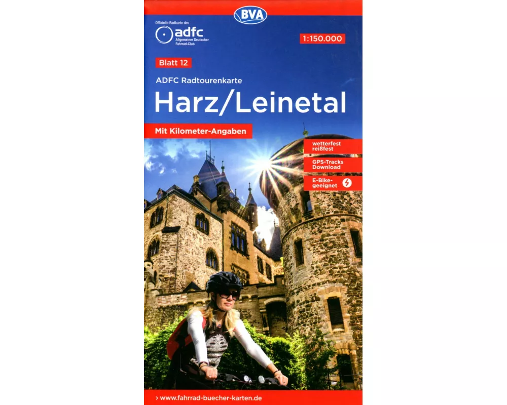 BVA ADFC Radtourenkarte Harz /Leinetal 1:150.000