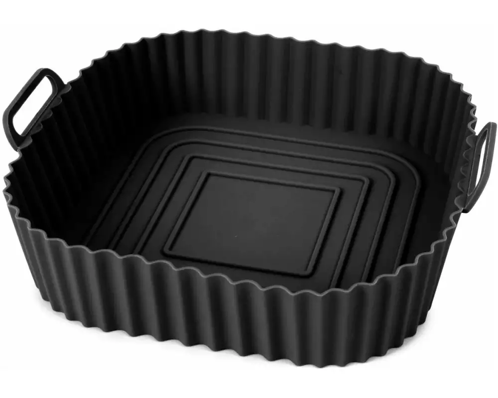 KitchBo Silikonform 20 x 20 x 6.3 cm, Schwarz / Grau