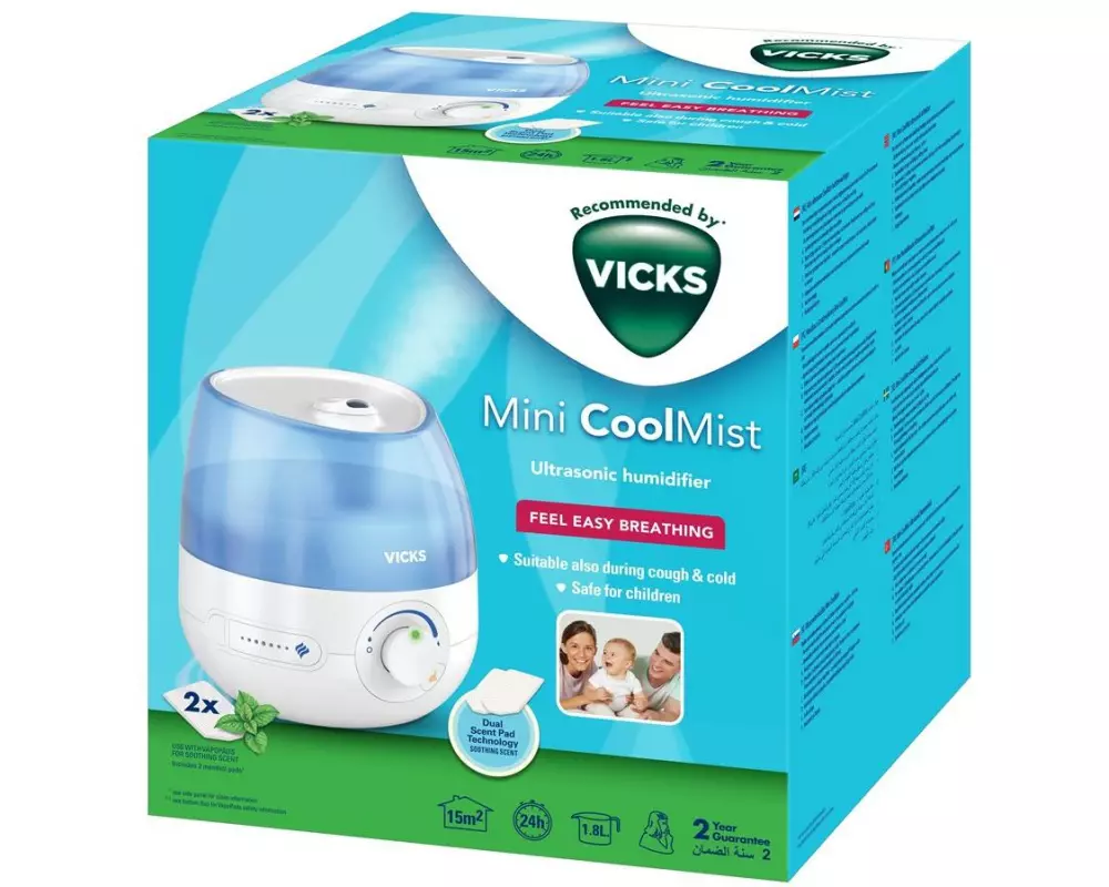 Vicks Luftbefeuchter Mini Kaltluft Ultraschall, VUL5