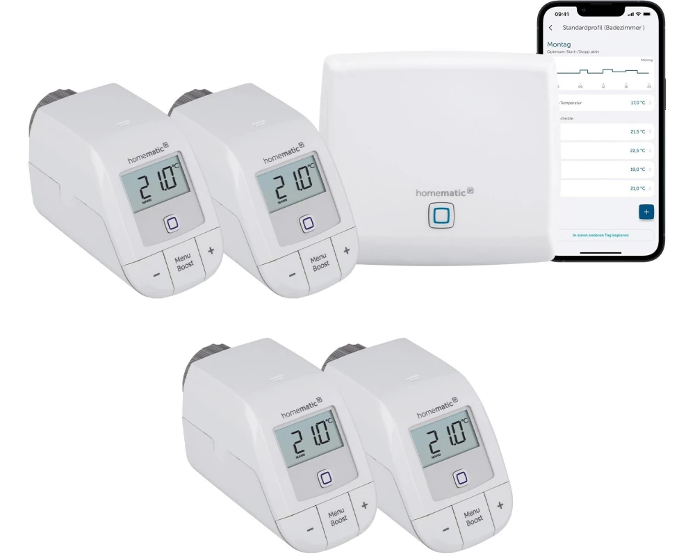 Homematic IP Smart Home 4 x Heizkörperthermostat Access Point