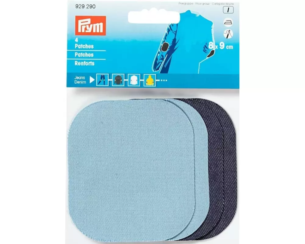 Prym Applikation Patches Jeans, 9 x 8 cm, aufbügelbar