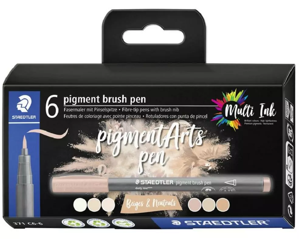 Staedtler Fasermaler Pigment Arts Brush Pen Nudes & Beiges